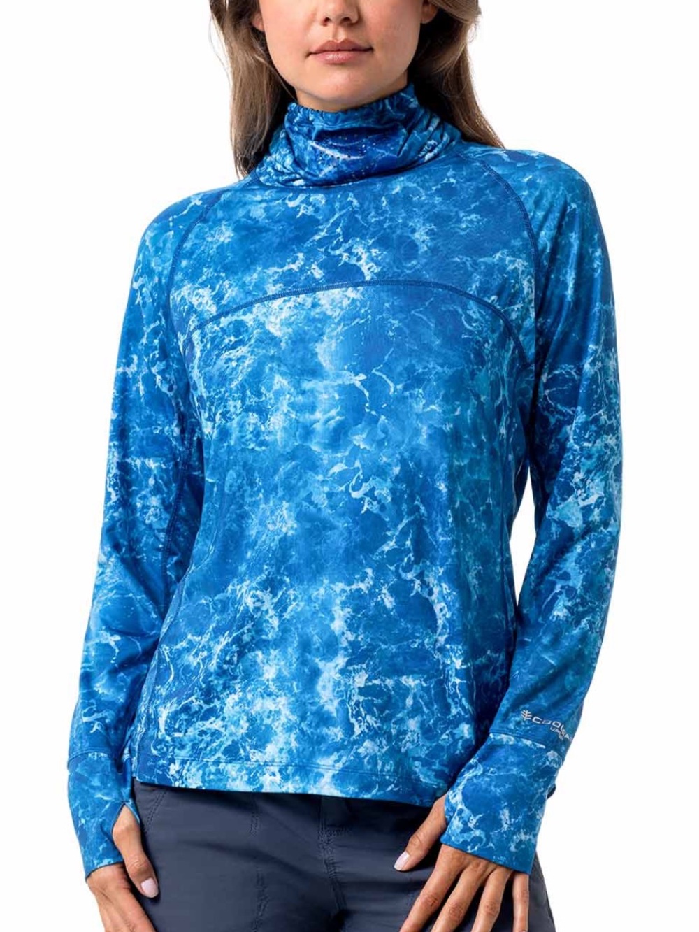 🌸2/$50🌸 Coolibar Paros Vented Fishing T-Shirt | Blue Water Print